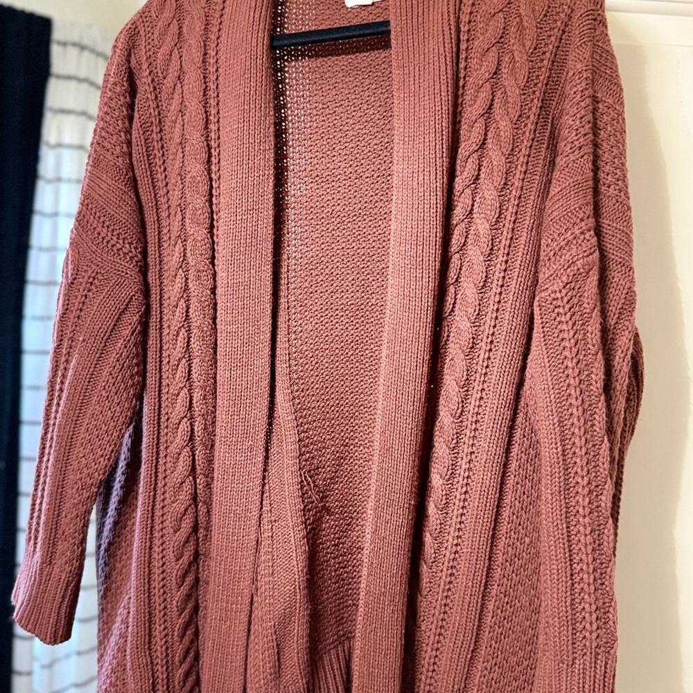 Cozy rust Cable Knit Sweater